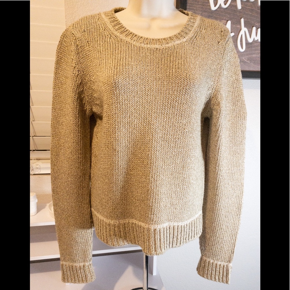 Woven Banana Republic sweater tan color